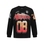 Hellstar ‘08’ Long-Sleeve T-Shirt D3231 Black/White