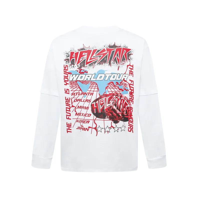 Hellstar ‘Brain’ Long-Sleeve T-Shirt D3236 Black/White