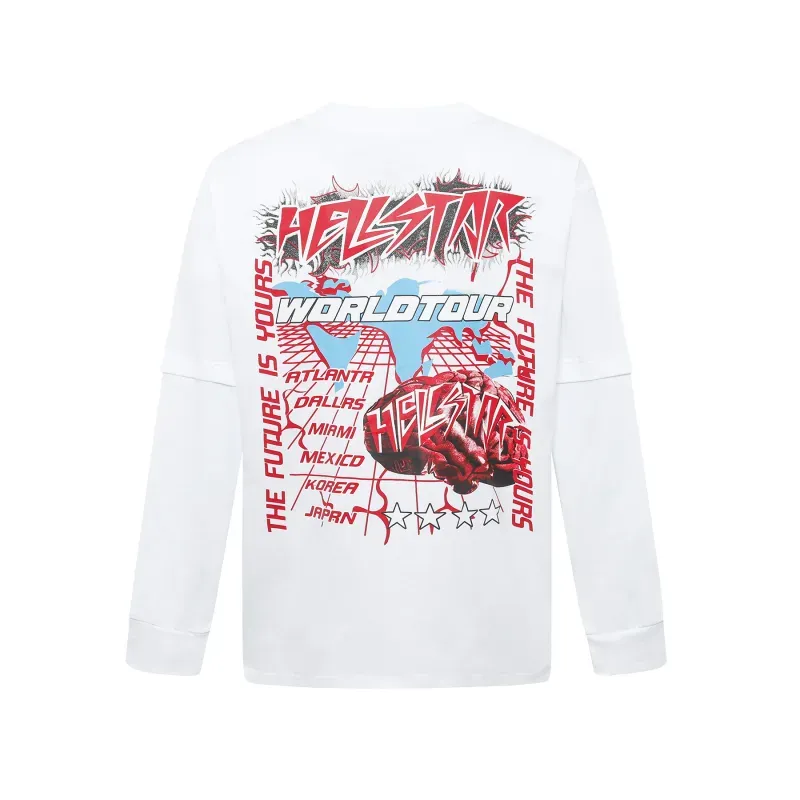 Hellstar ‘Brain’ Long-Sleeve T-Shirt D3236 Black/White