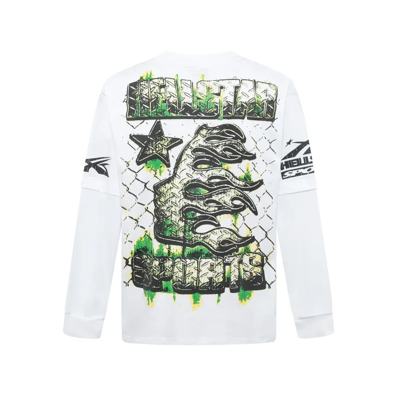 Hellstar ‘War Ready’ Long-Sleeve T-Shirt D3235 Black/White