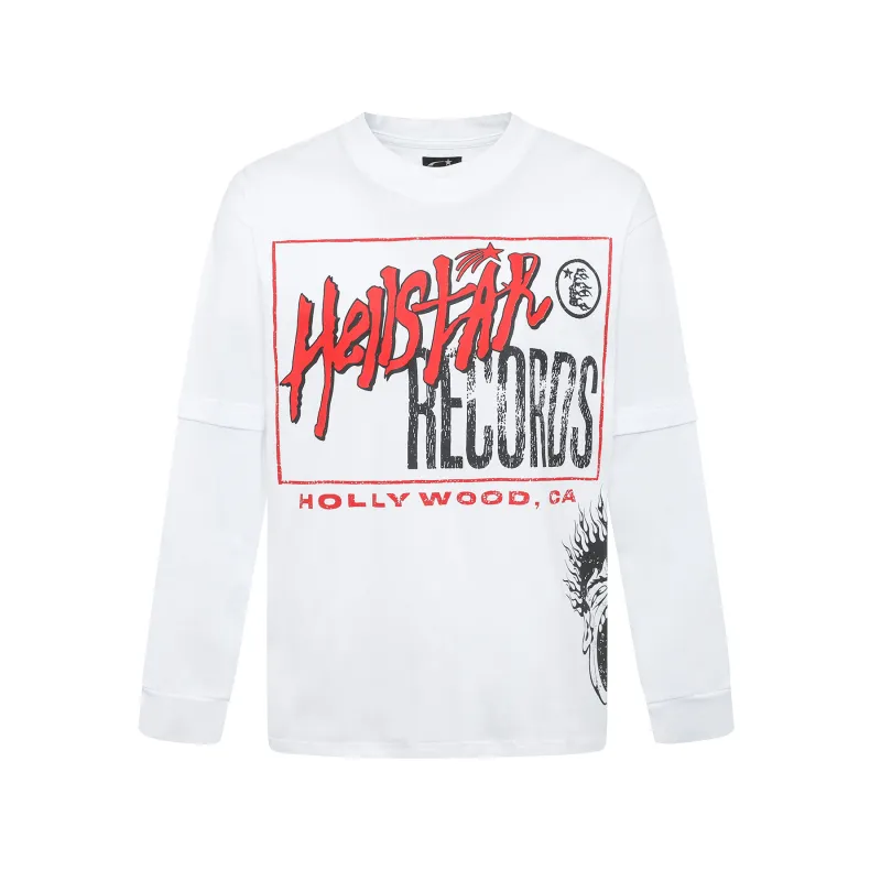 Hellstar Silent Ride Long-Sleeve T-Shirt D3230 Black/White