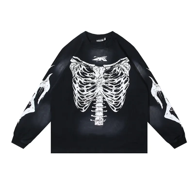 Hellstar Skeleton Long-Sleeve T-Shirt #699 Black 01