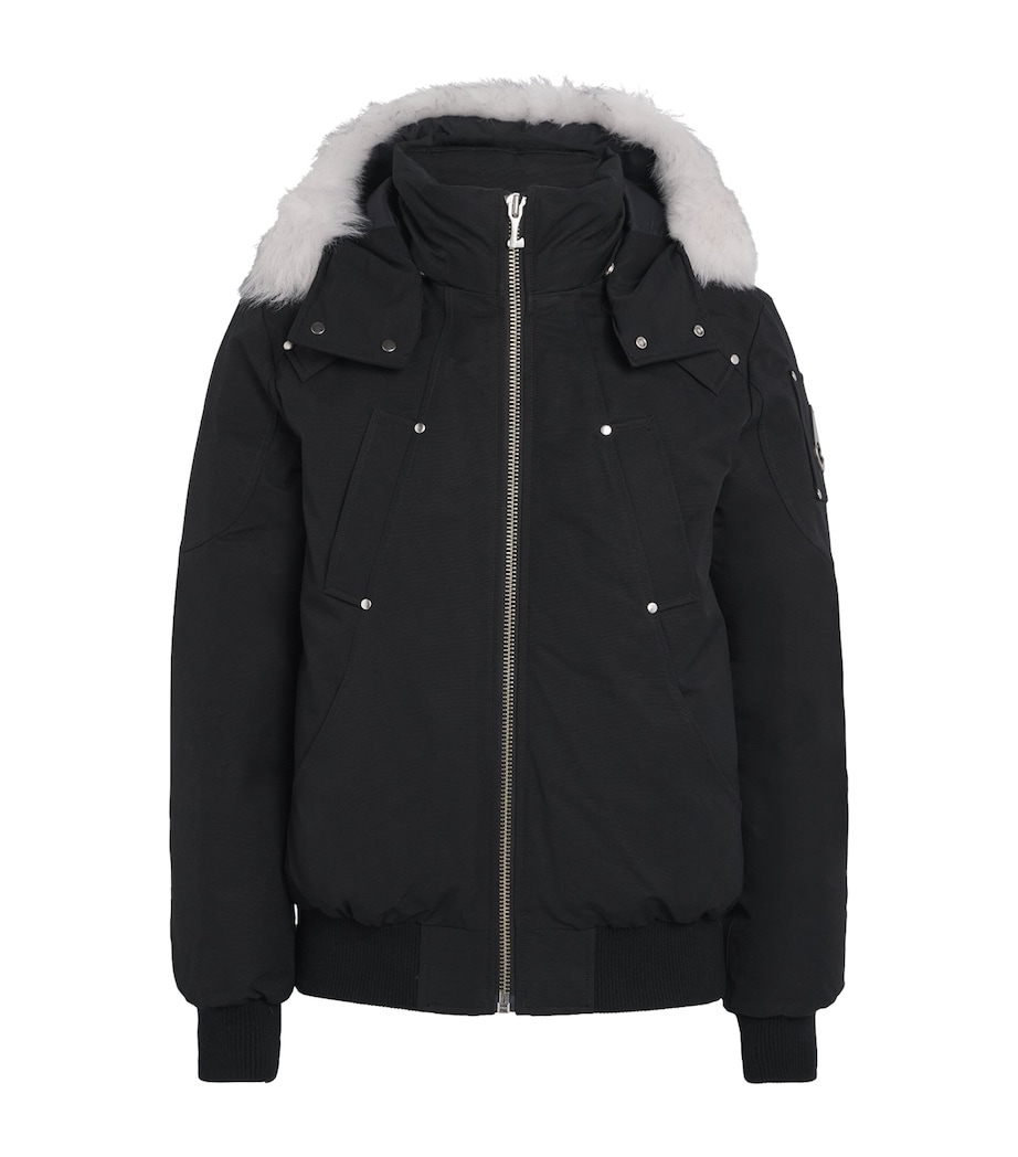 Moose Knuckles Black Down Original Ballistic Bomber Jacket