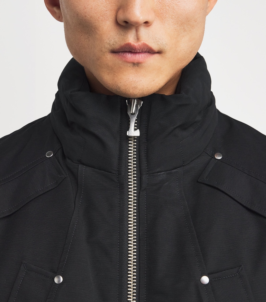 Moose Knuckles Black Down Original Ballistic Bomber Jacket