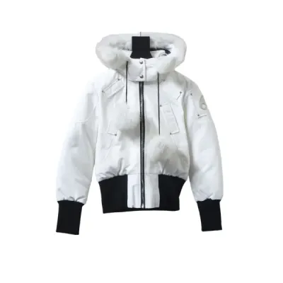 Moose Knuckles White Jacket White Wool Collar (NFC) 01