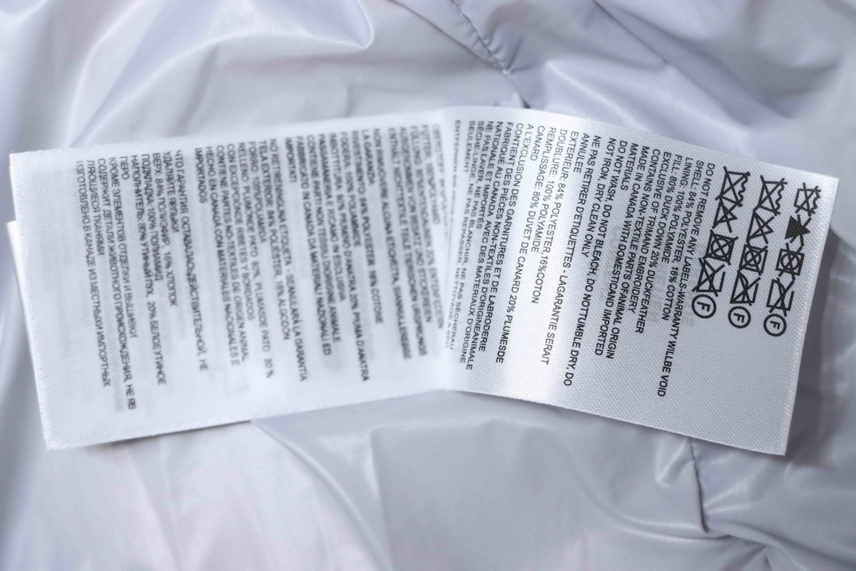 Canada goose  Short Large Plaid Puff Down Jacket White