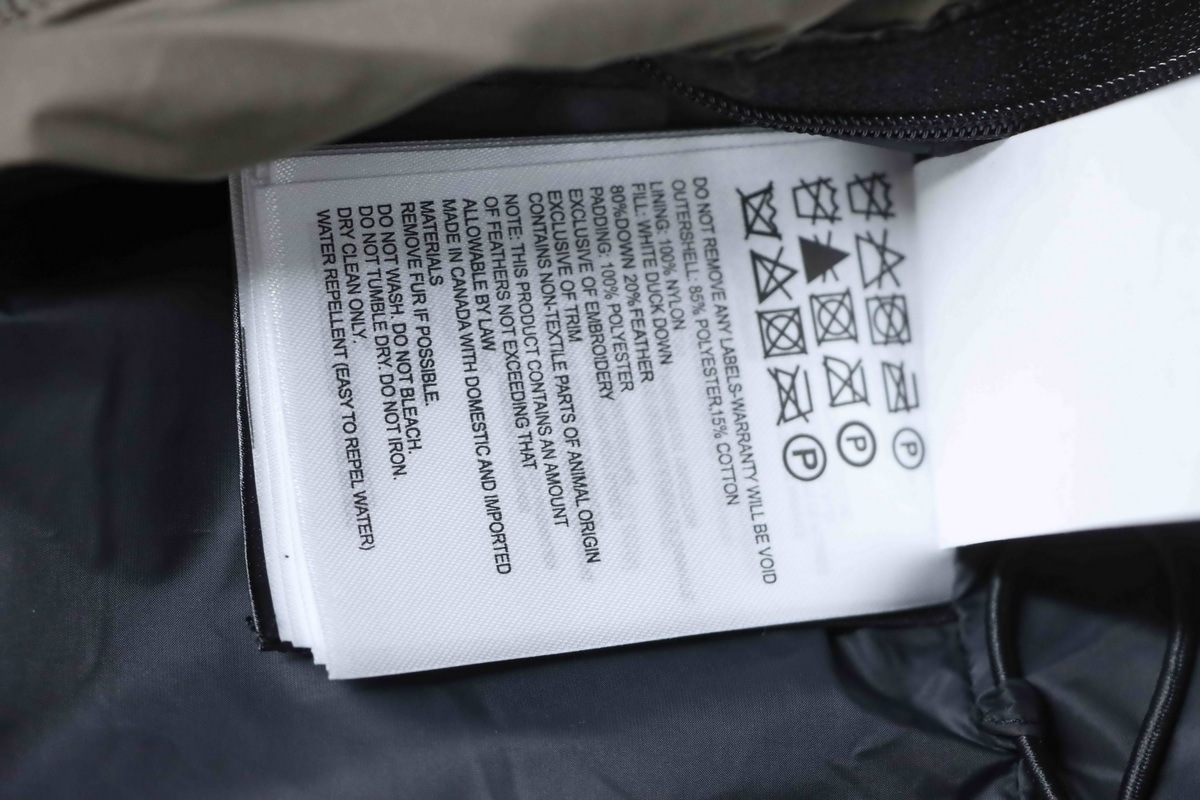 Canada goose Hooded down jacket brown