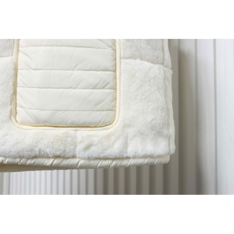  Moncler Velvet Down Vest White