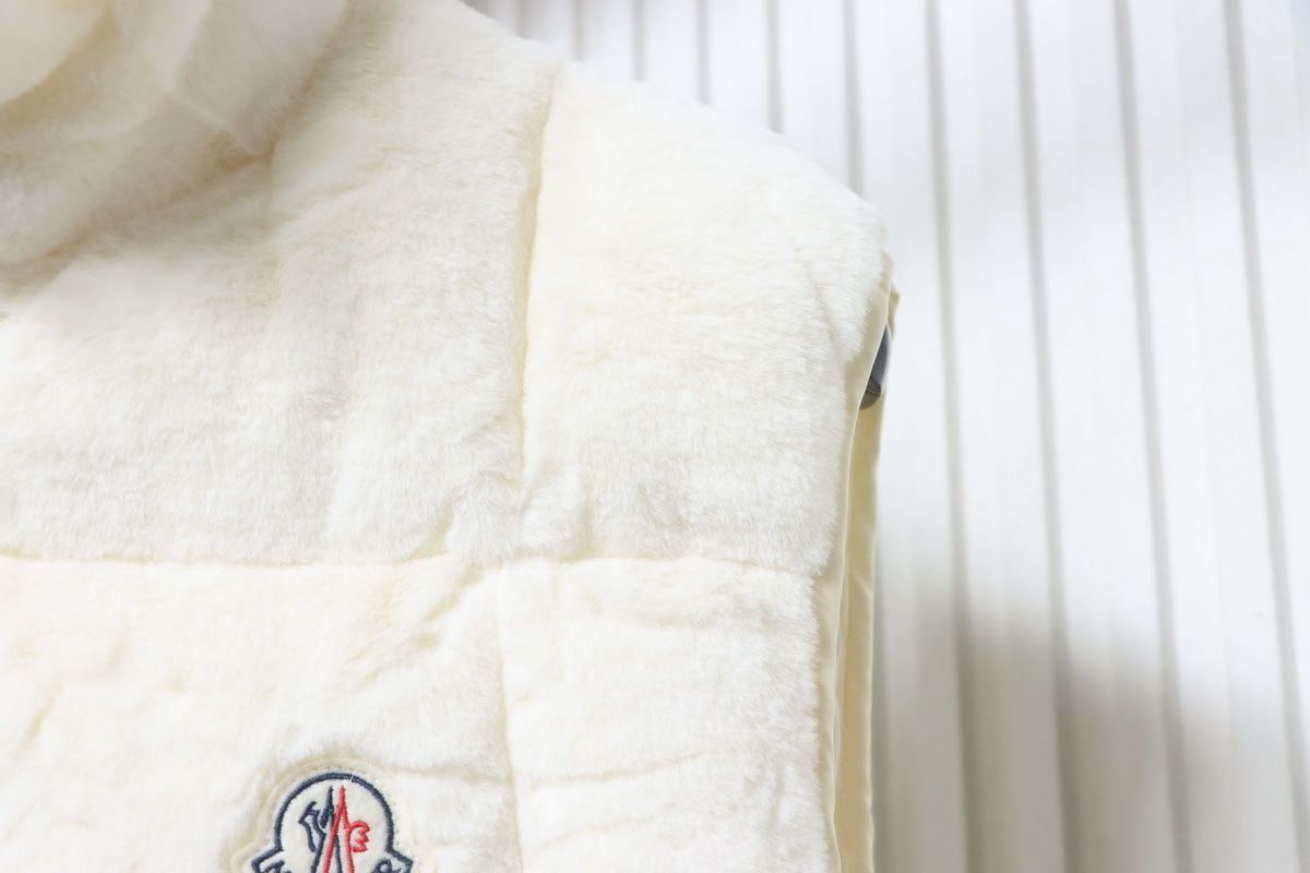 Moncler Velvet Down Vest White
