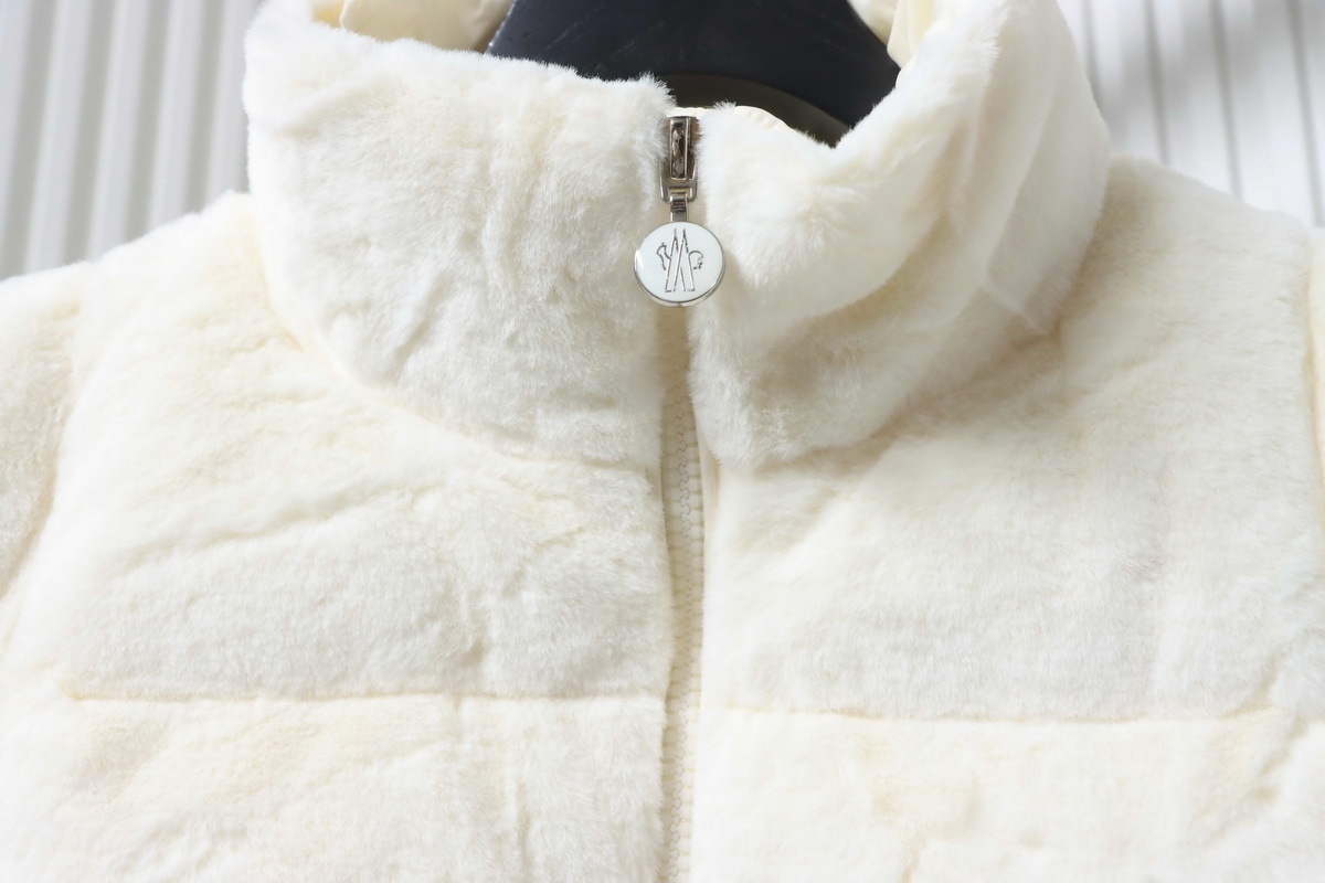 Moncler Velvet Down Vest White