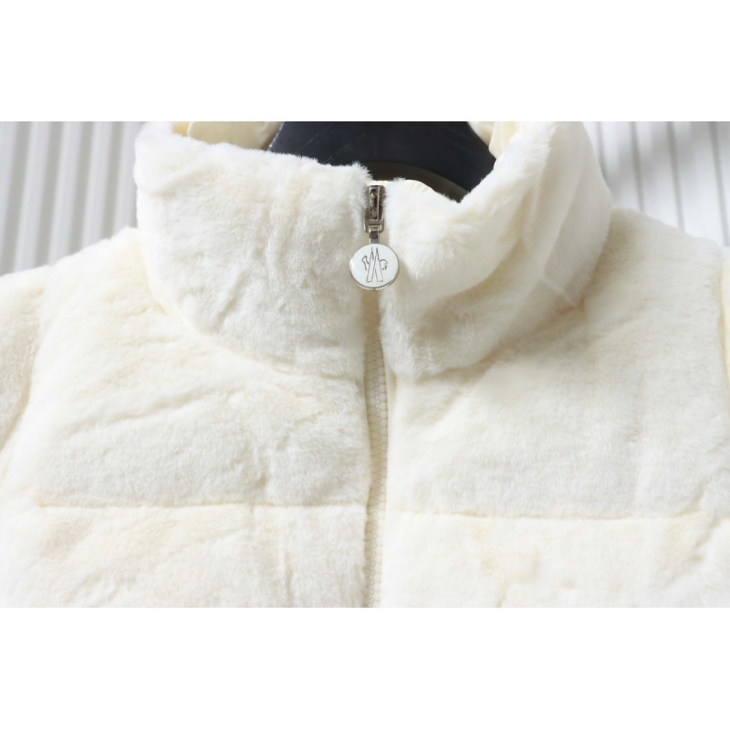  Moncler Velvet Down Vest White