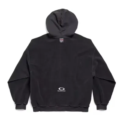 BALENCIAGA Black Inside Out Loop Sports Icon Zip Hoodie 02