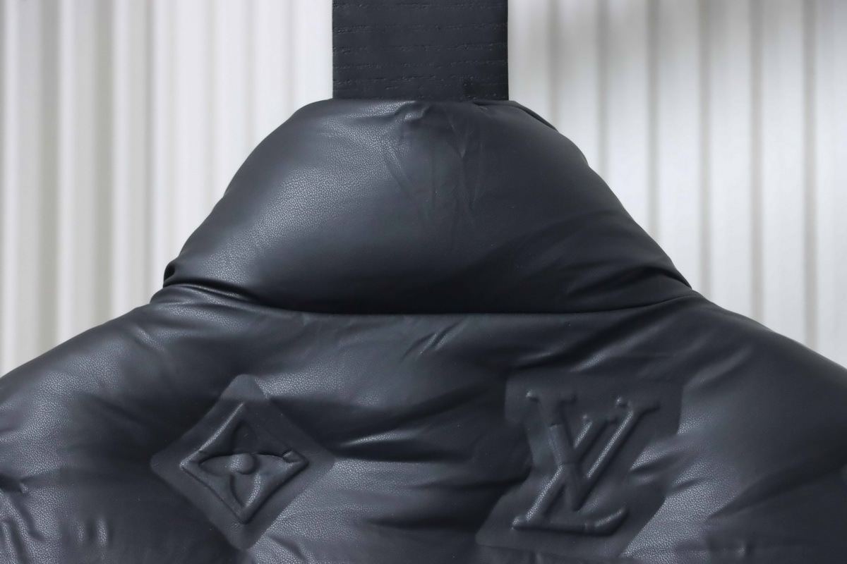 Louis Vuitton   Embossed Zip Down Jacket Black