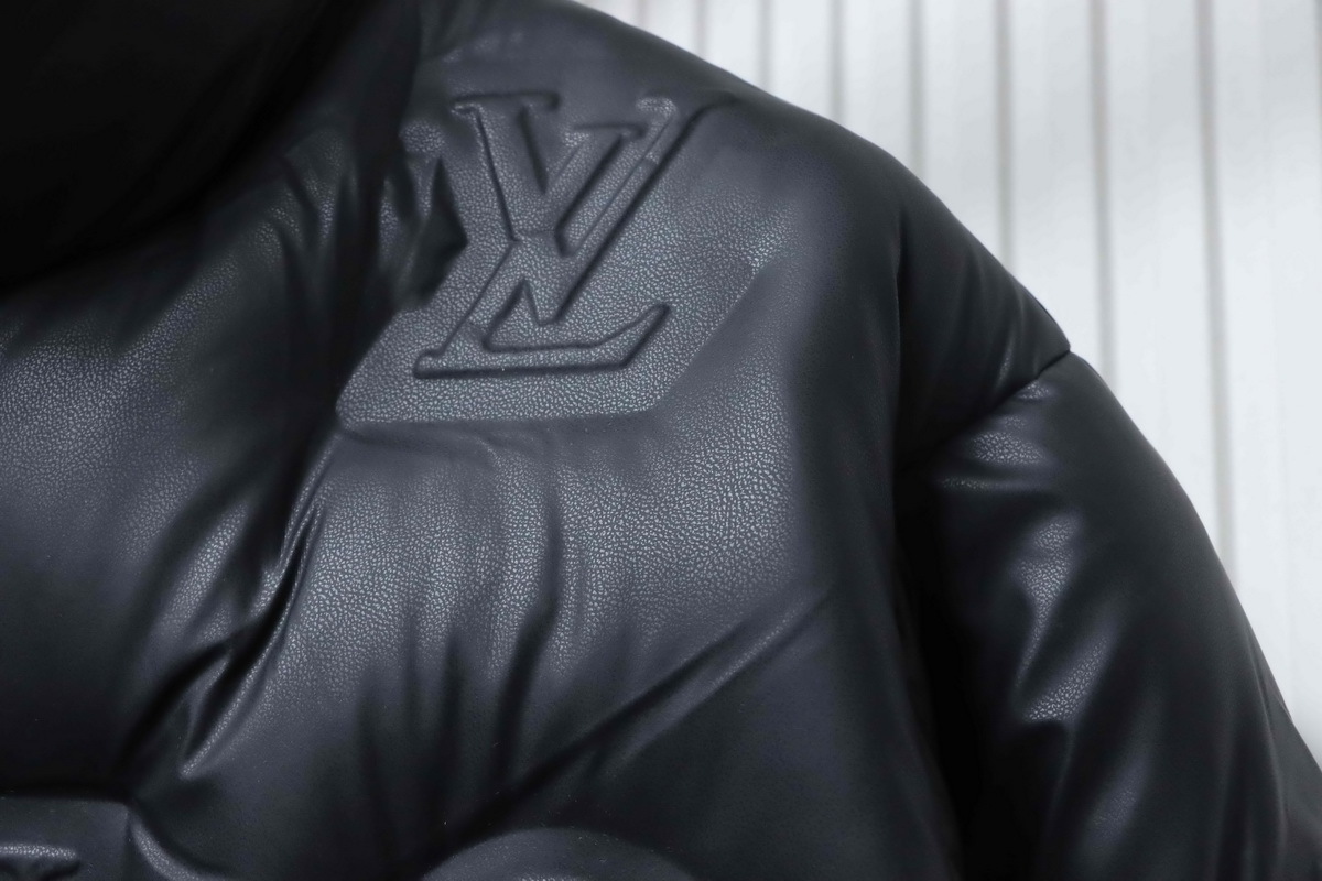 Louis Vuitton   Embossed Zip Down Jacket Black