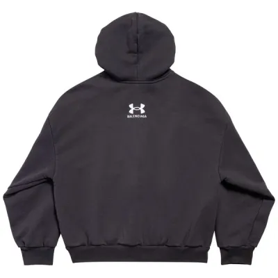 Balenciaga x Under Armour Zip Up Hoodie 'Black/White' 02