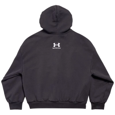 Balenciaga x Under Armour Zip Up Hoodie 'Black/White' 02