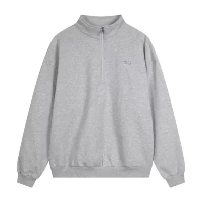 Alo Yoga Accolade 1/4 Zip Pullover Grey 01