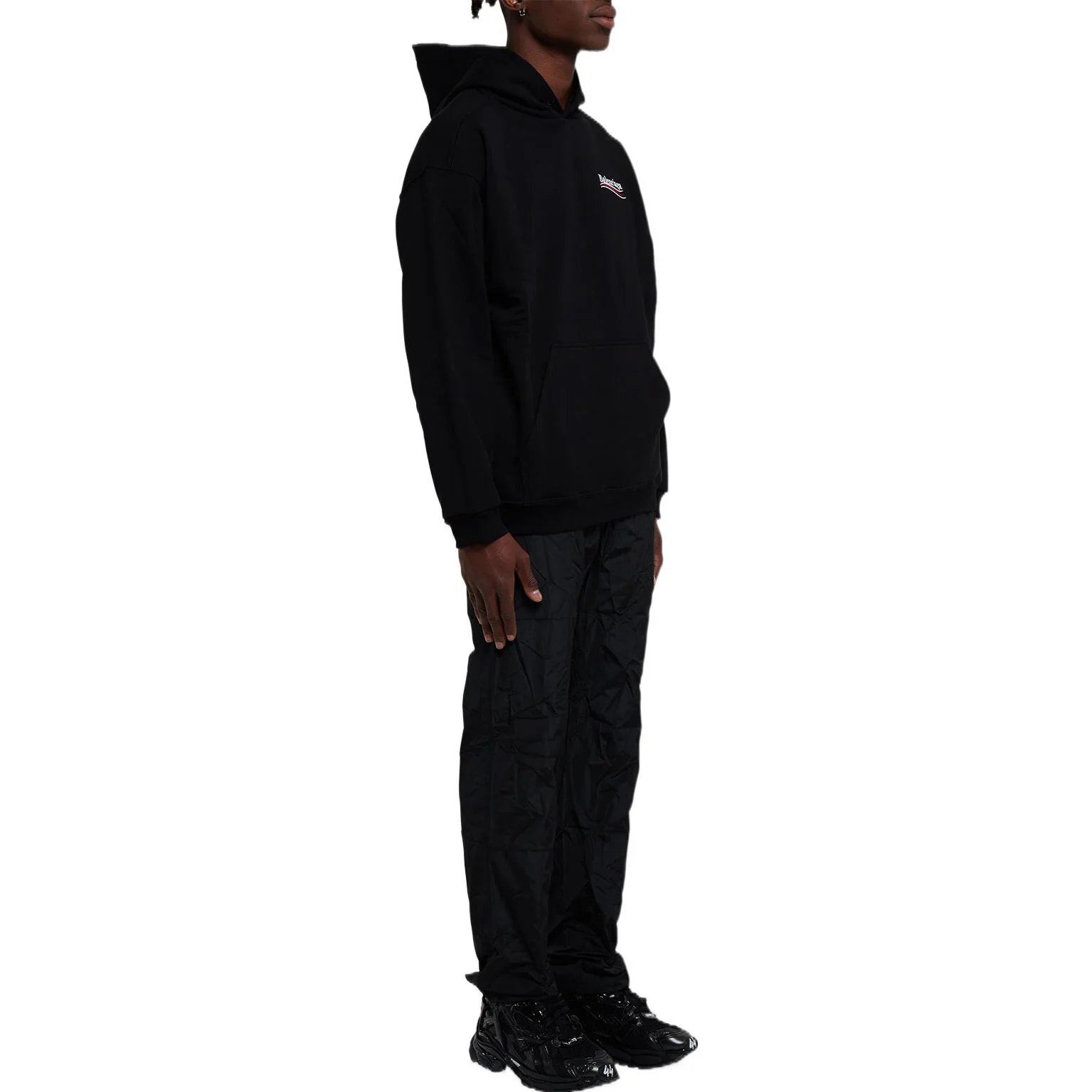 Balenciaga Political Campaign Hoodie Medium Fit 'Black' 600583TKVI91070