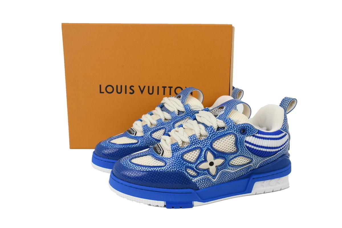 PK God Batch LOUIS VUITTON New Blue Woolen Fabric New Blue