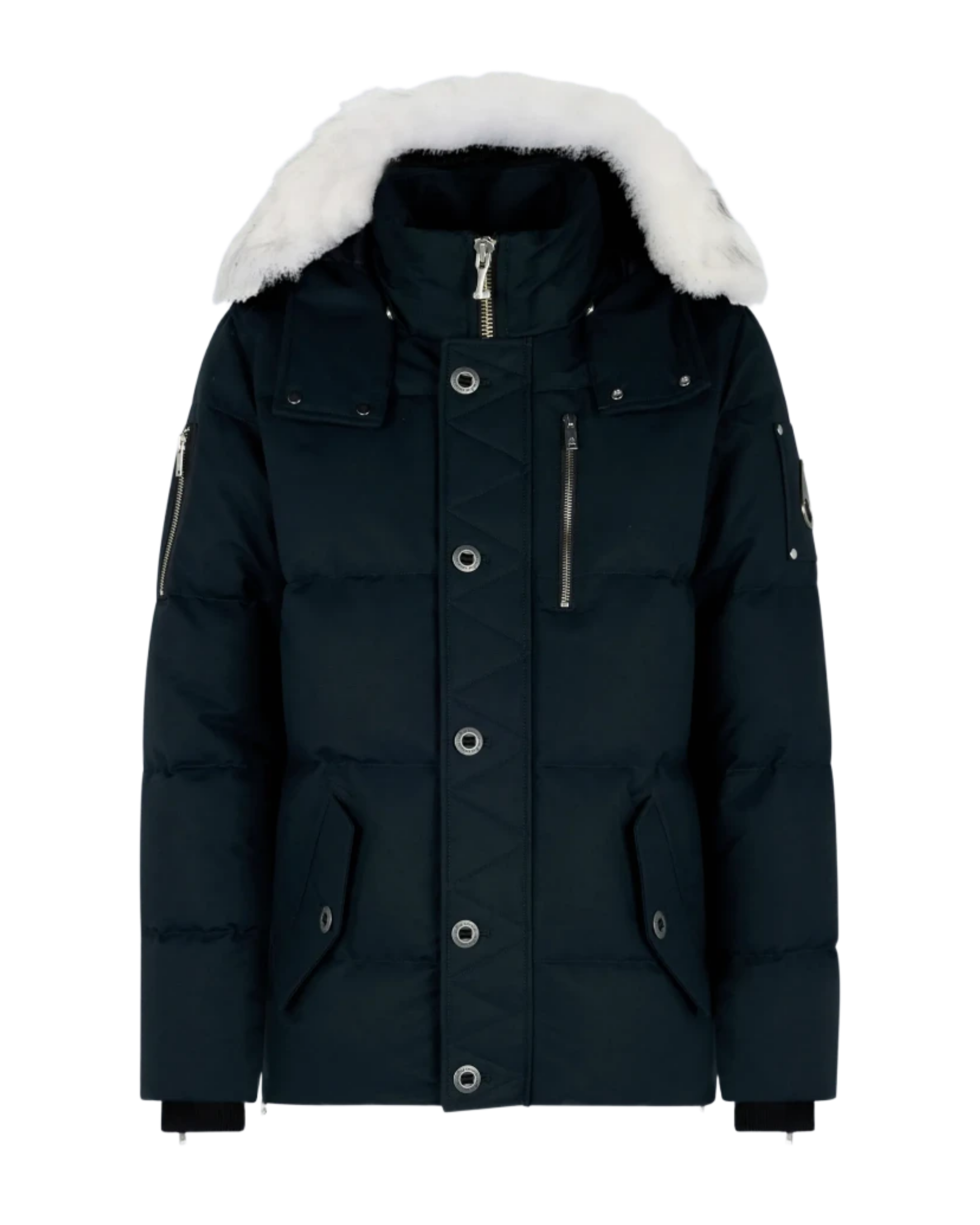 Moose Knuckles ORIGINA NEOSHEAR 3Q JACKET NAVY White fur collar