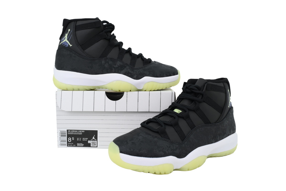 PK God Air Jordan 11 Retro GS 'Inner Beast' Fluorescent black and green    IB1378-001