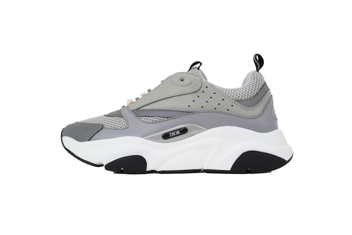PK God Batch Dior Leather 'B22' Sneakers New Grey-Blue