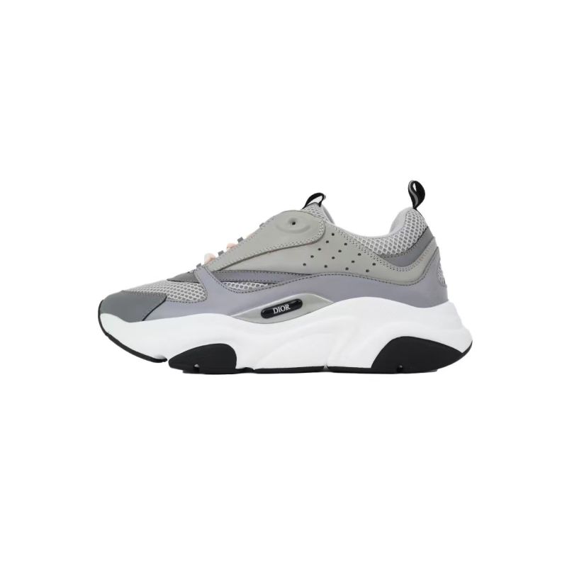 PK God Batch Dior Leather 'B22' Sneakers New Grey-Blue