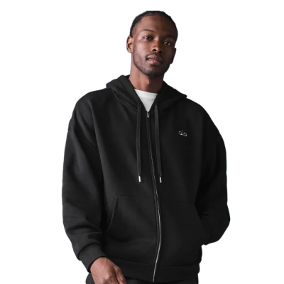 Alo Yoga Accolade Full Zip Hoodie Black 01