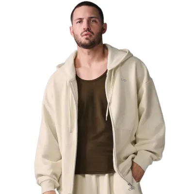 Alo Yoga Accolade  Accolade Full Zip Oat Milk 01