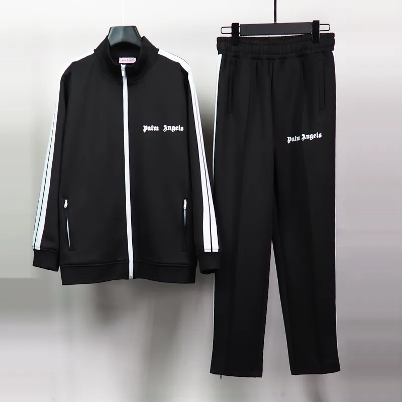 Palm Angels Zip-Up Classic Track Jacket & Pants Set Black