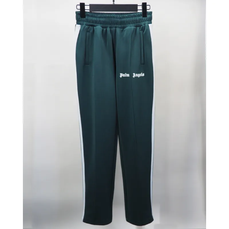 Palm Angels Zip-Up Classic Track Jacket & Pants Set Dark Green
