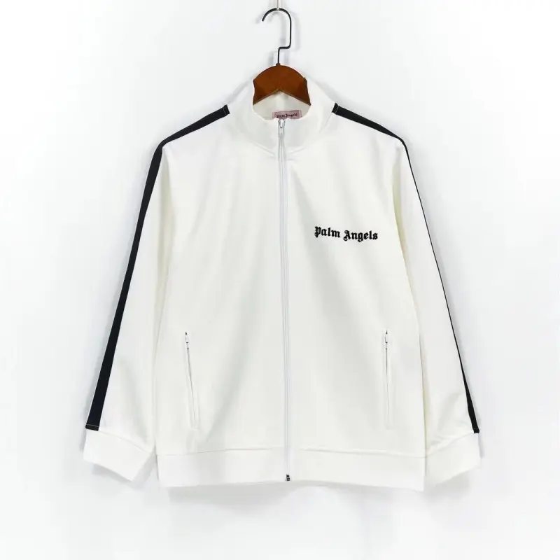 Palm Angels Zip-Up Classic Track Jacket & Pants Set White