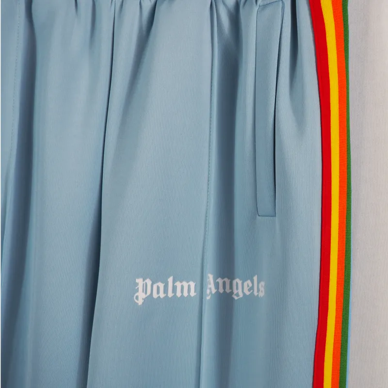 Palm Angels Zip-Up Striped Rainbow Classic Track Jacket & Pants Set Light Orchid