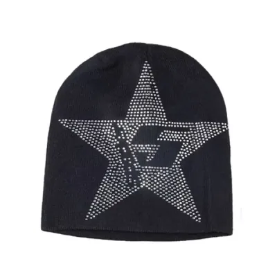 Sp5der Star Rhinestone Skully Black 01