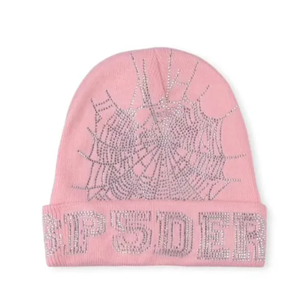 Sp5der Web Beanie Pink