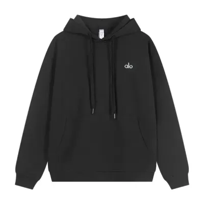 Alo Yoga Accolade Full Zip Hoodie Black Grey 01