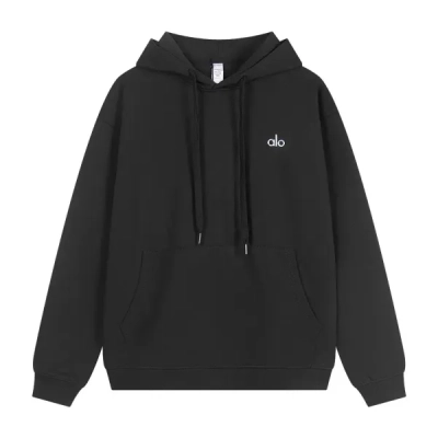 Alo Yoga Accolade Full Zip Hoodie Black Grey 01