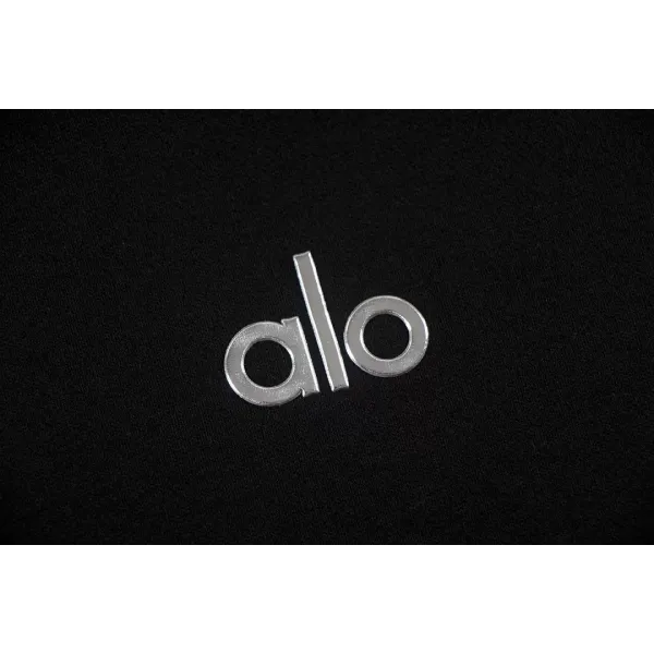 Alo Yoga Accolade Full Zip Hoodie Black Grey