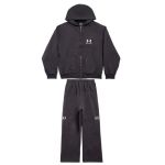Balenciaga x Under Armour Zip Up Hoodie 'Black/White' +Balenciaga x Under Armour Baggy Sweatpants 'Black/White'