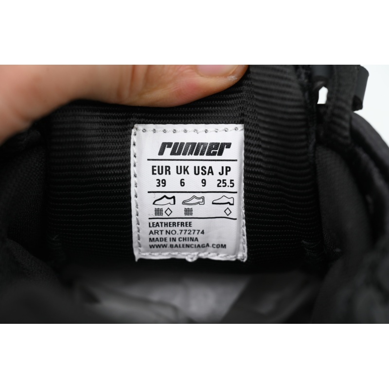 PK God Batch Balenciaga Runner Matte Black 772774W3RBT1000