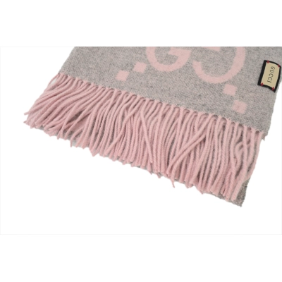  Gucci Knitted  Bassel Scarf   Big Pink 02