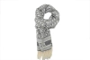 Dior suede fringe scarf grey