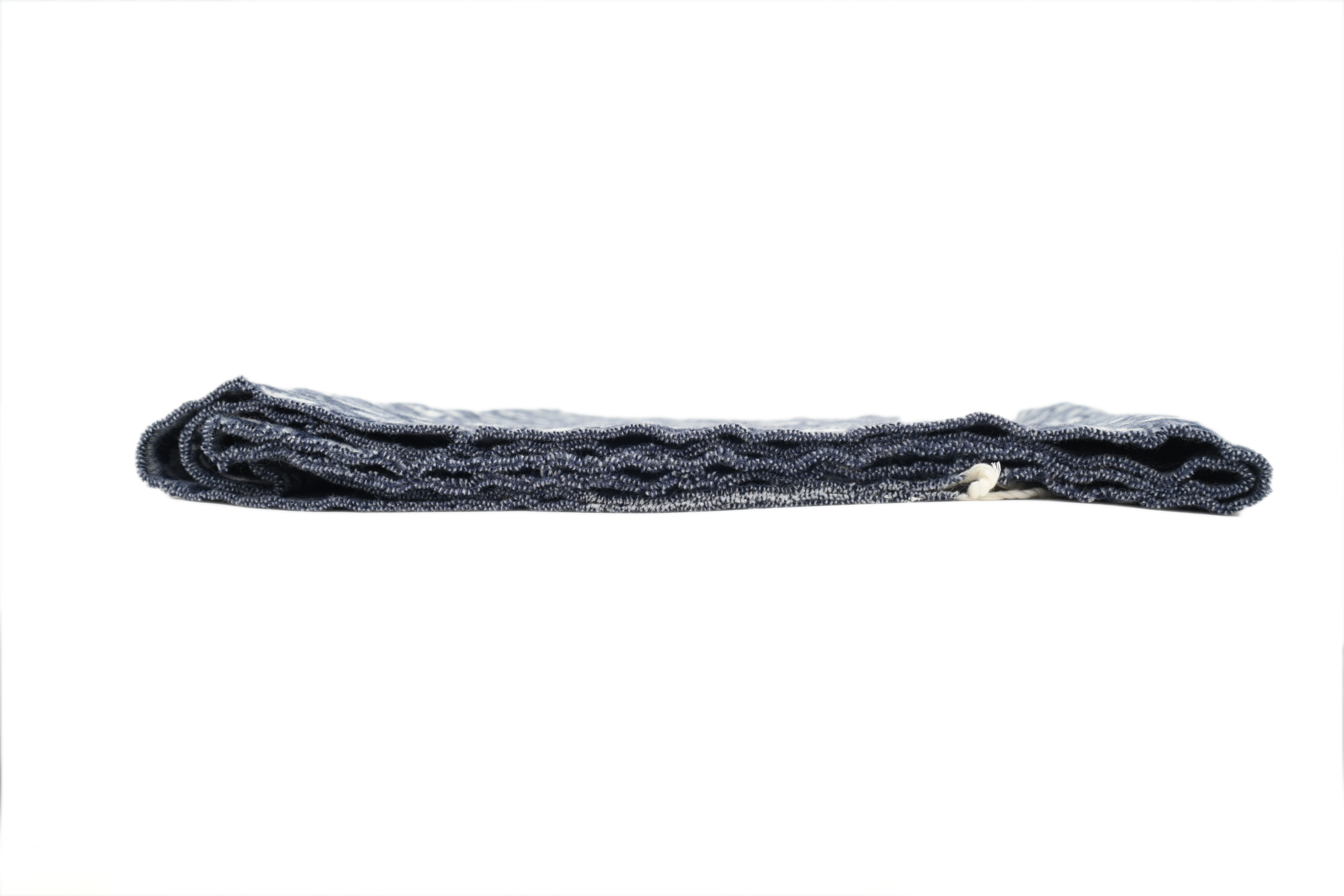 Dior suede tassel scarf blue