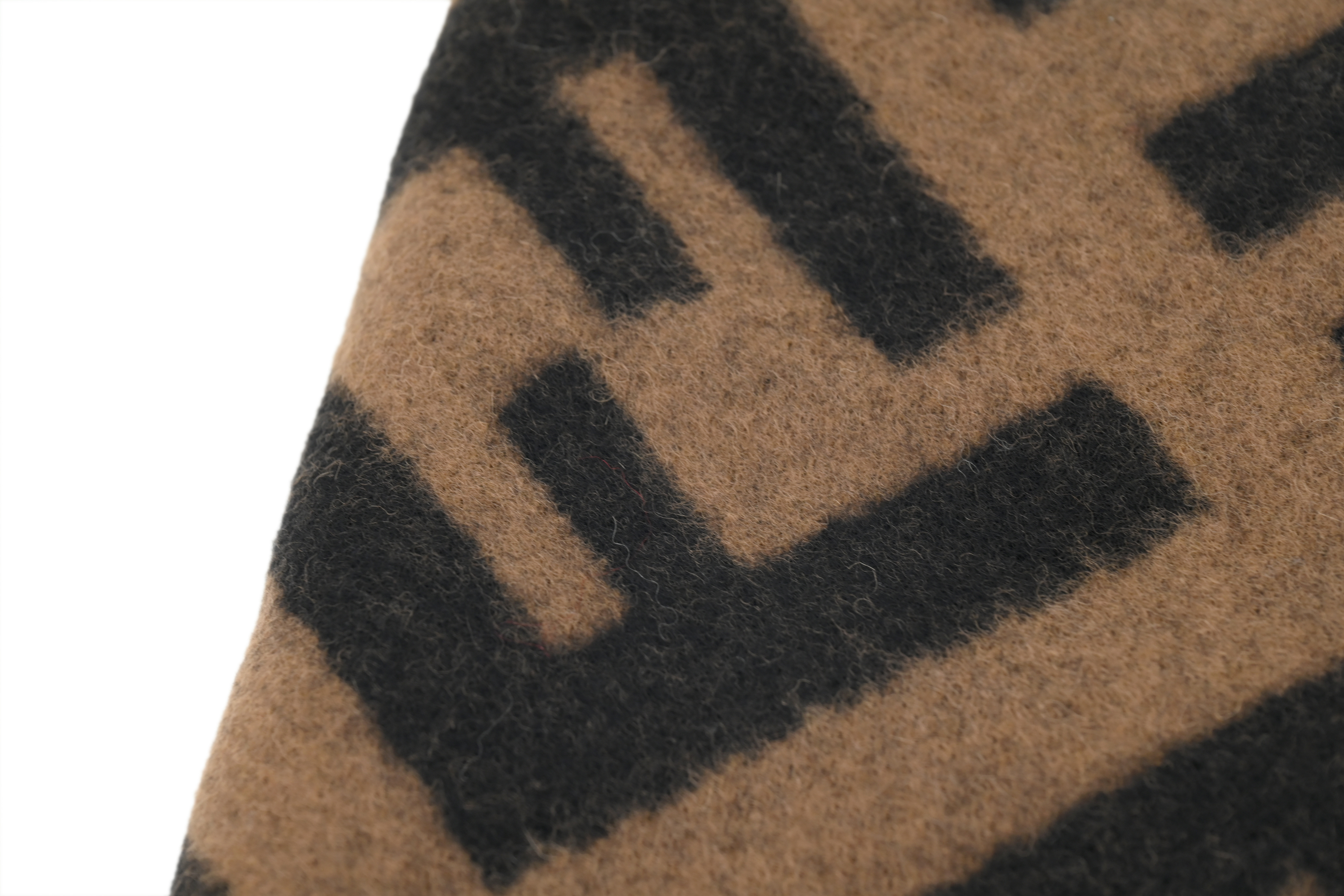 Fendi Suede Tassel Scarf Dark Brown