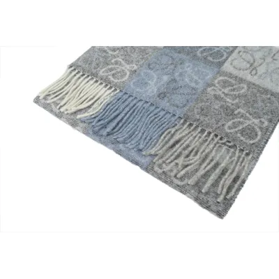 Loewe fringed scarf blue 02