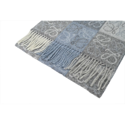 Loewe fringed scarf blue 02