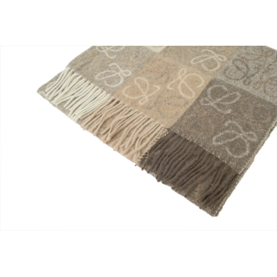 Loewe wool fringed scarf brown 02
