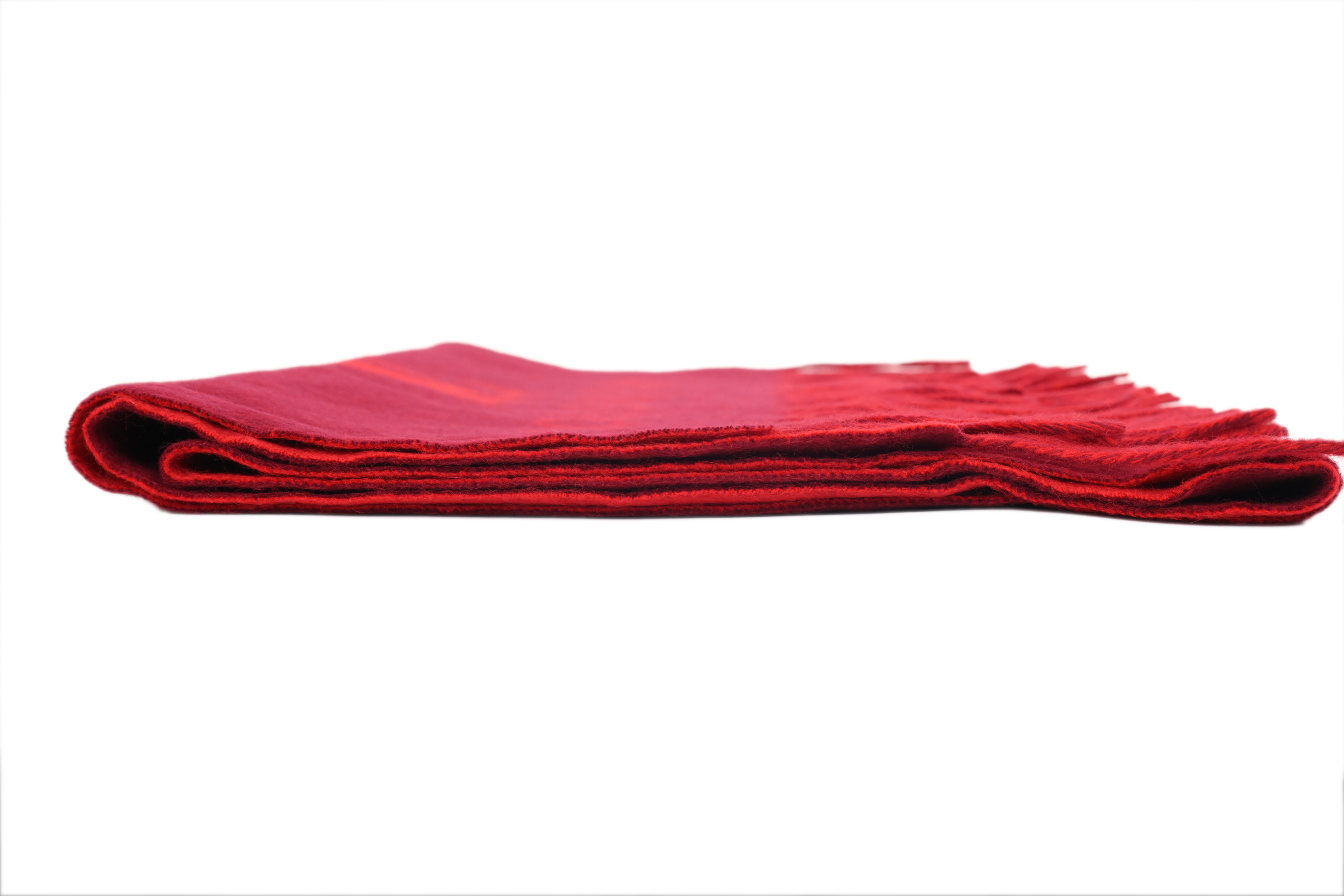 Louis Vuitton suede fringe scarf red