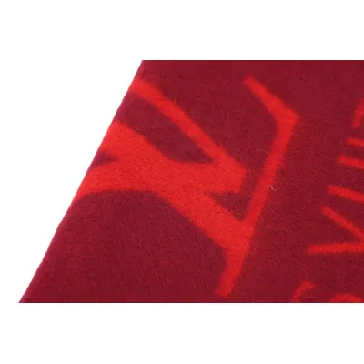 Louis Vuitton suede fringe scarf red 02