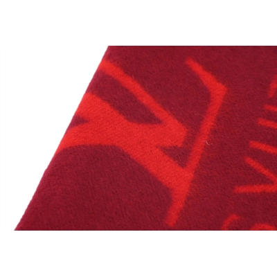 Louis Vuitton suede fringe scarf red 02